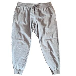 Under Armour Men's Gray Fleece Joggers Size XXL | Cotton Blend Sweatpants